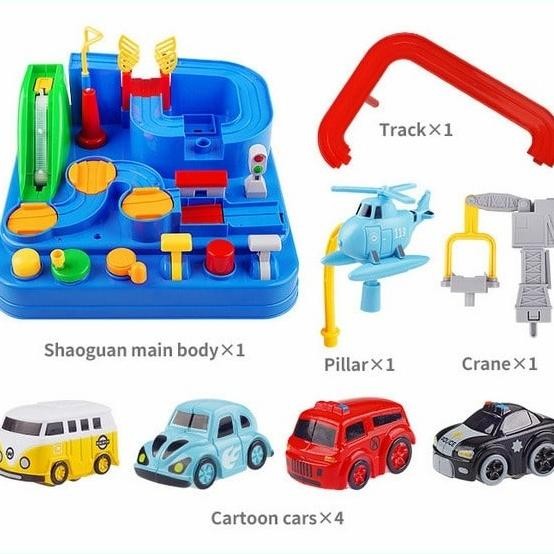 mainan track puzzle car adventure mini