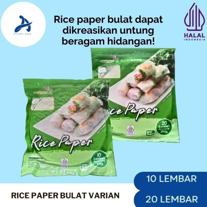 

Rice Paper Bulat 100 gr / 200gr (10 / 20 lembar)/ kulit lumpia vietnam nUg