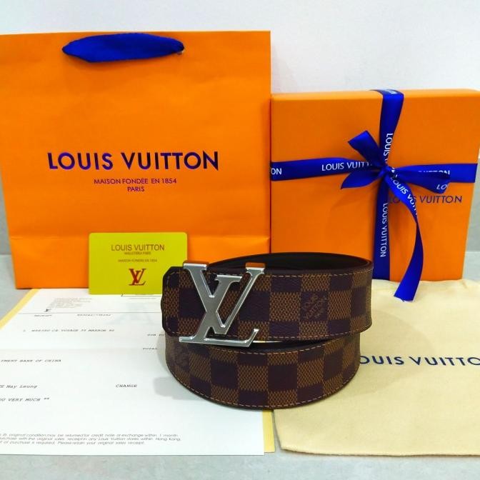 Ori - Ikat Pinggang LV Belt Premium Mirror Original - Damier Ebene