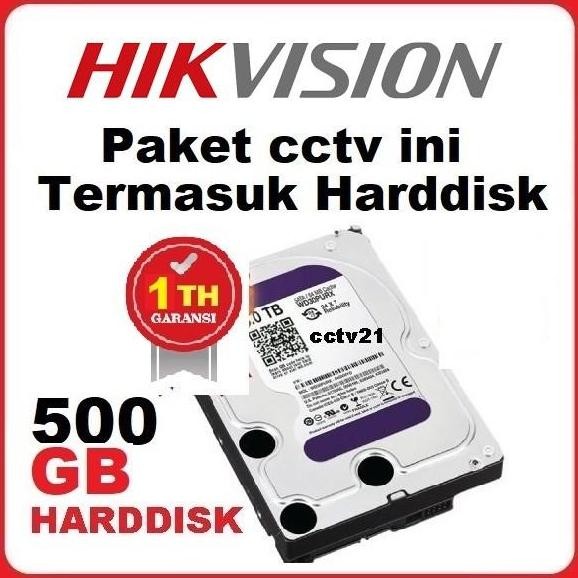 Sale Paket Lengkap 4 Cctv High Tech 2Mp+Dvr 4Ch 5Mp+Monitor 10"+Kb 40M+Hdd