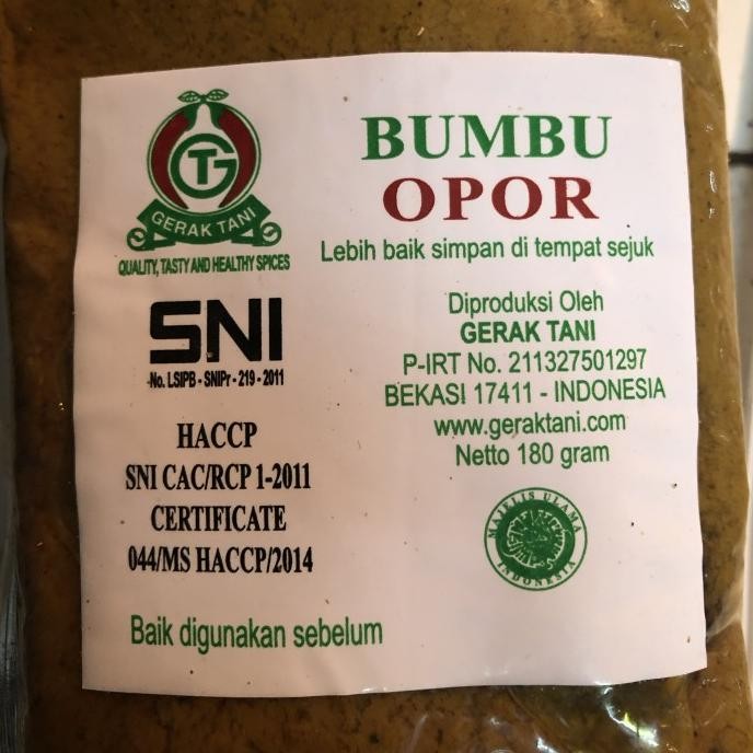 

Bumbu Gerak Tani Opor 180gr nUg