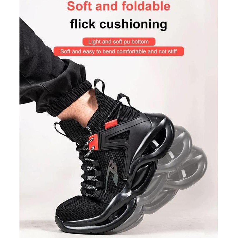 Spesial Sepatu Safety Pria Si17 Safety Shoes Boots Model Sneakers Casual Ringan