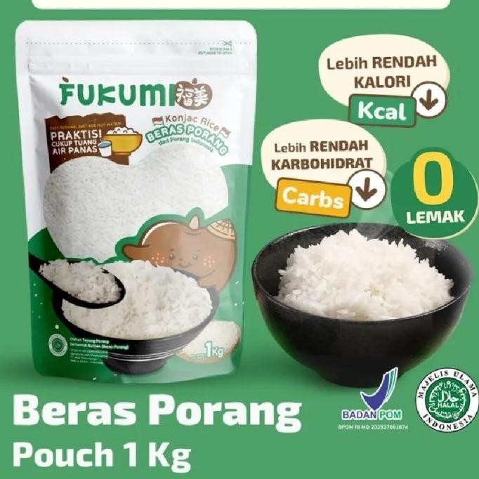 

FUKUMI NASI INSTAN Beras Porang / Konjac / Shiratake (beras sehat Diet & Diabetesi) pilih varian nUg
