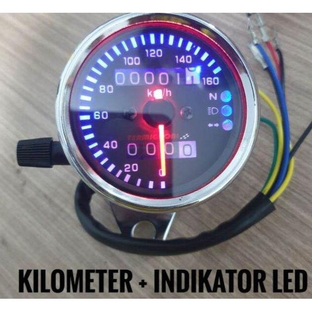 Speedometer Kilometer Plus Indikator Led RX King MegaPro Vixion Universal Speedmeter Bulat Variasi K