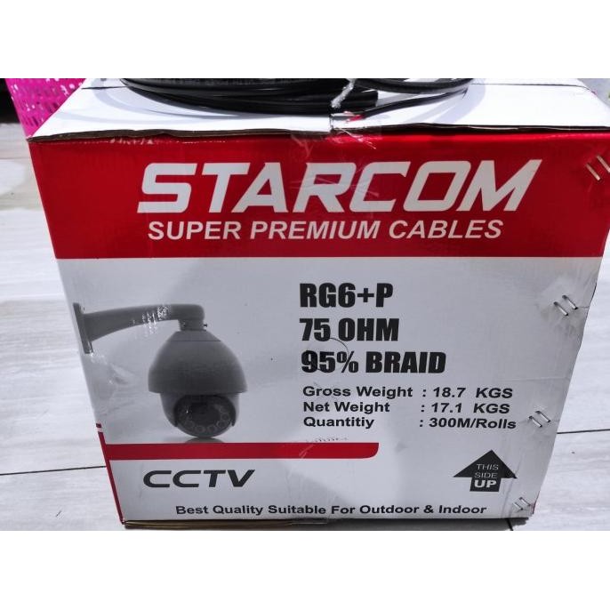 Grosir Kabel Cctv Rg6 Dc Power 300 Meter Kabel Cctv Rg6 Starcom
