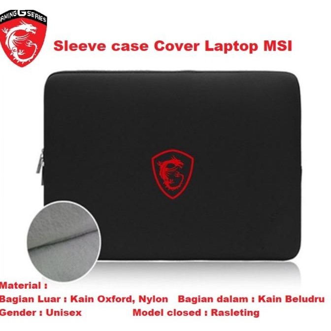 ASLI SLEEVE CASE COVER LAPTOP SARUNG NOTEBOOK MSI TERBARU