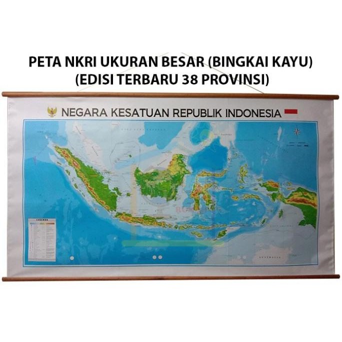 

Peta Indonesia (Bingkai) Negara Kesatuan Republik Indonesia (NKRI) murah