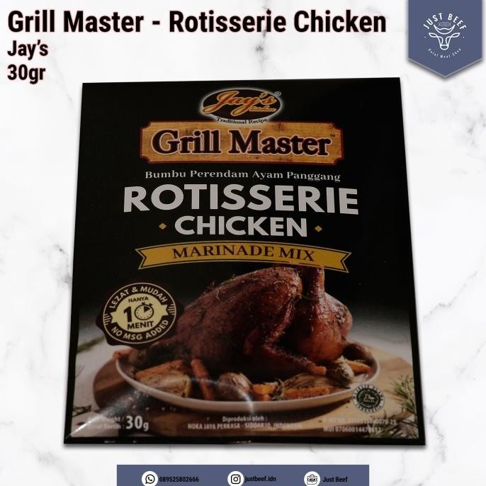 

Jay's Grill Master Rotisserie Chicken Marinade Mix - 30gr nUg