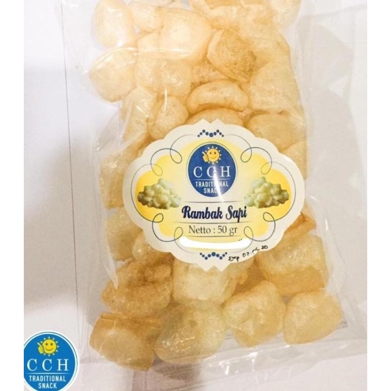 

Kerupuk Rambak Sapi Nagih Gurih Asin Renyah BEST SELLER 50gram nUg