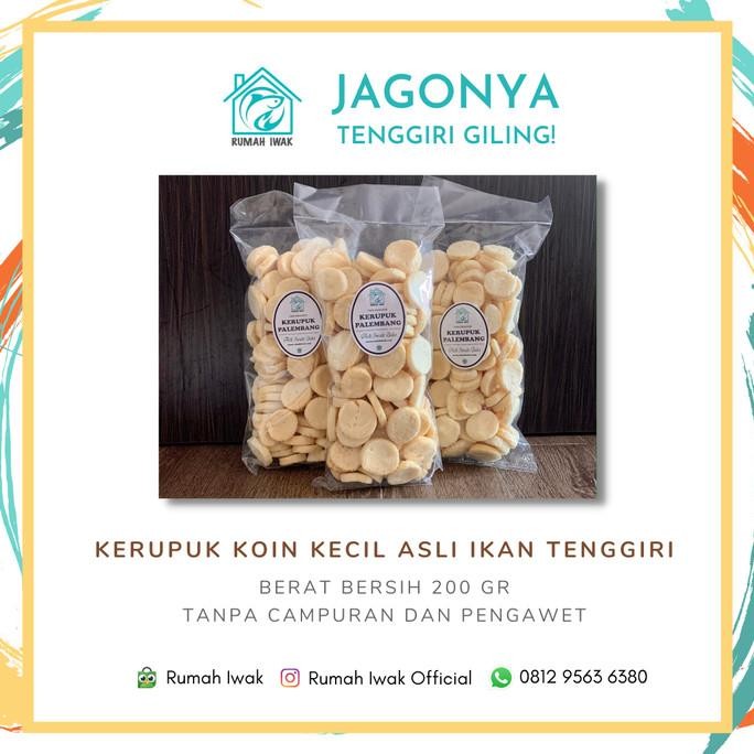 

KERUPUK KOIN KECIL IKAN TENGGIRI ASLI PALEMBANG KEMASAN 200GRAM nUg