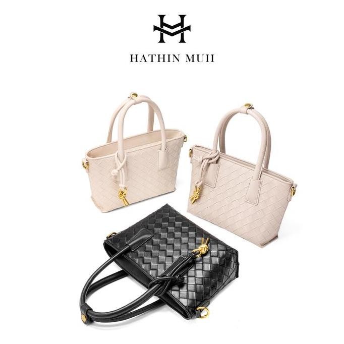 Nevarastore- Hmu5007 - Hathinmuii - [Fiona Bag]  Tas Tangan Fiona Bag Tas Anyaman Handbag Mode Fashi
