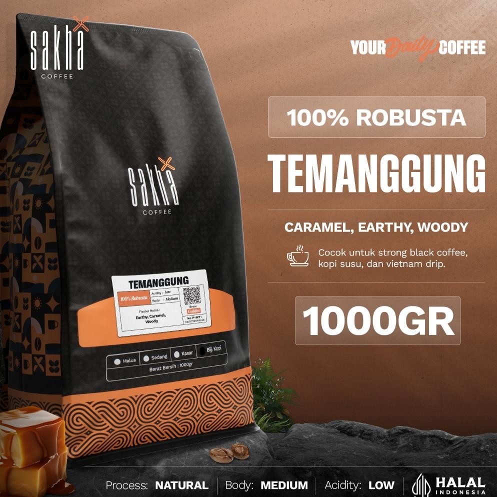 

Kopi Fine Robusta Temanggung 1Kg Coffee Roast Beans Espresso Biji Bubuk Roastery