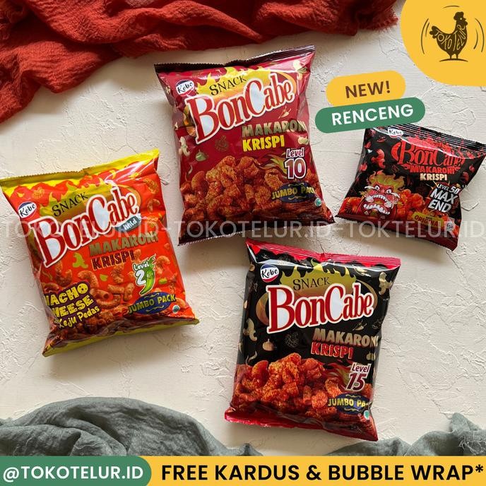 

BONCABE - SNACK Makaroni Krispi JUMBO Level 2 10 15 PEDAS (150Gr) nUg