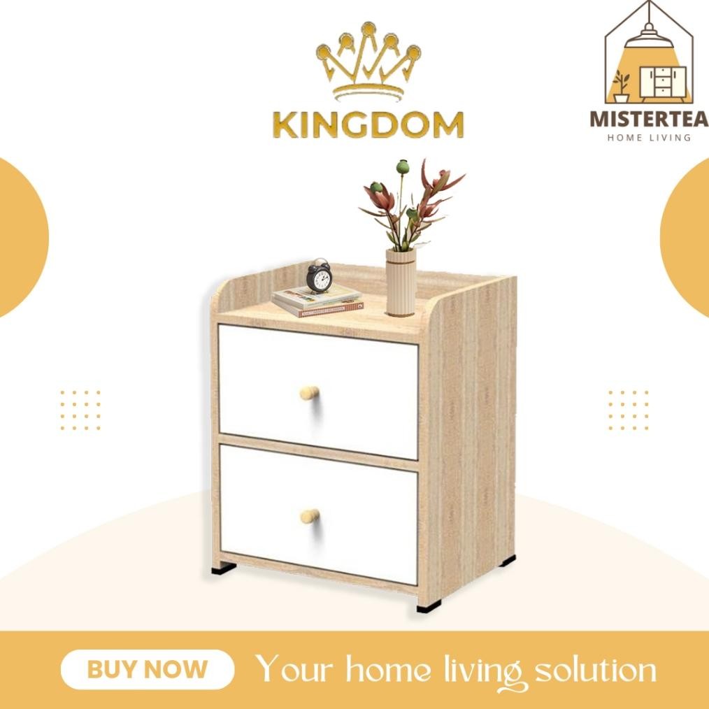 

[READY STOCK] KINGDOM PANEL MEJA NAKAS RAK SERBAGUNA MINIMALIS SAMPING KASUR BED SIDE TABLE LACI SERBAGUNA 2L