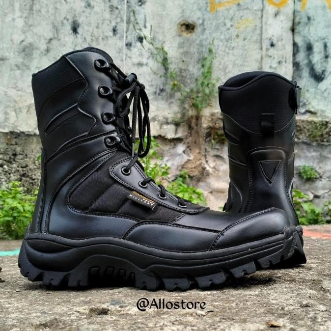 sepatu pdl sefty hitam tni polri satpam 8 inc original caango militery