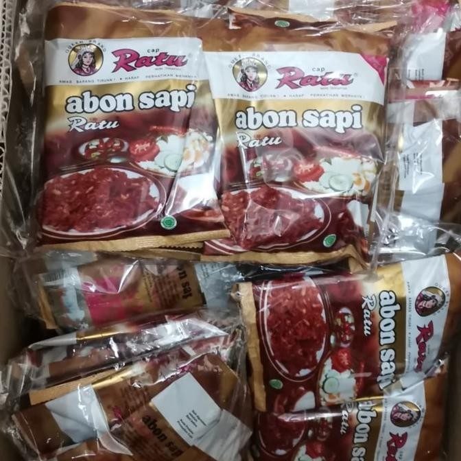 

Sale Abon Sapi Cap Ratu 1Pak Isi 10Pcs @90Gr