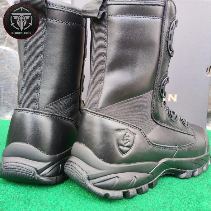 Sepatu PDL TNI tali putar Spartan Full Kulit