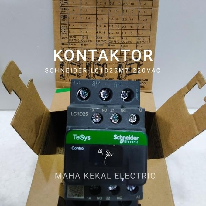 Kontaktor Schneider Lc1D25M7 220Vac/Kontaktor Schneider/Kontaktor Schneider Lc1D25M7 Premium