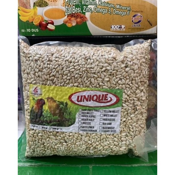

Murah Biji Safflower Seed Kuaci Putih 1Kg