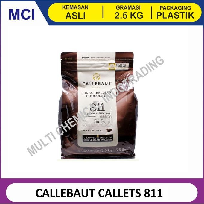 

2.5 KG CALLEBAUT DARK CHOCOLATE 811 COUVERTURE 54,5% / COKLAT COKELAT liquid