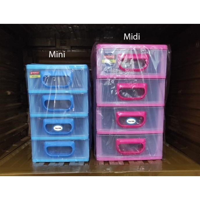 Laci Meja, Container Mini, Laci Mini Susun 4, Estima Mini M4 Lion Star