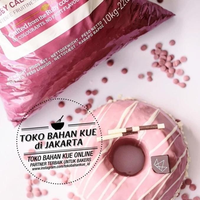 

Callebaut Ruby RB1 100gr Chocolate Pink Couverture Cokelat Chip Coin liquid