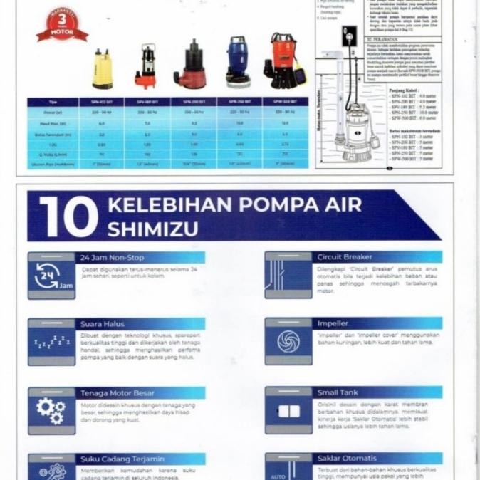 Pompa Air Celup Shimizu SPV-180 BIT Non Otomatis