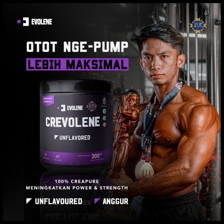 Terlaris Crevolene Evolene 330 Gram Creatine Kreatin Creatine Evolene Good Quality