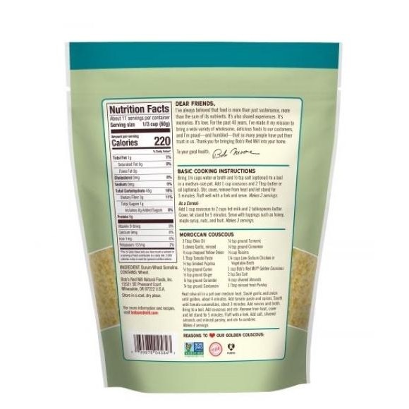 

Promo Bob'S Red Mill Golden Couscous 680 Gr