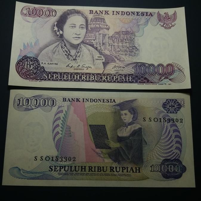 TERSEDIA Uang Kuno 10000 Kartini 1985 Gress Mulus