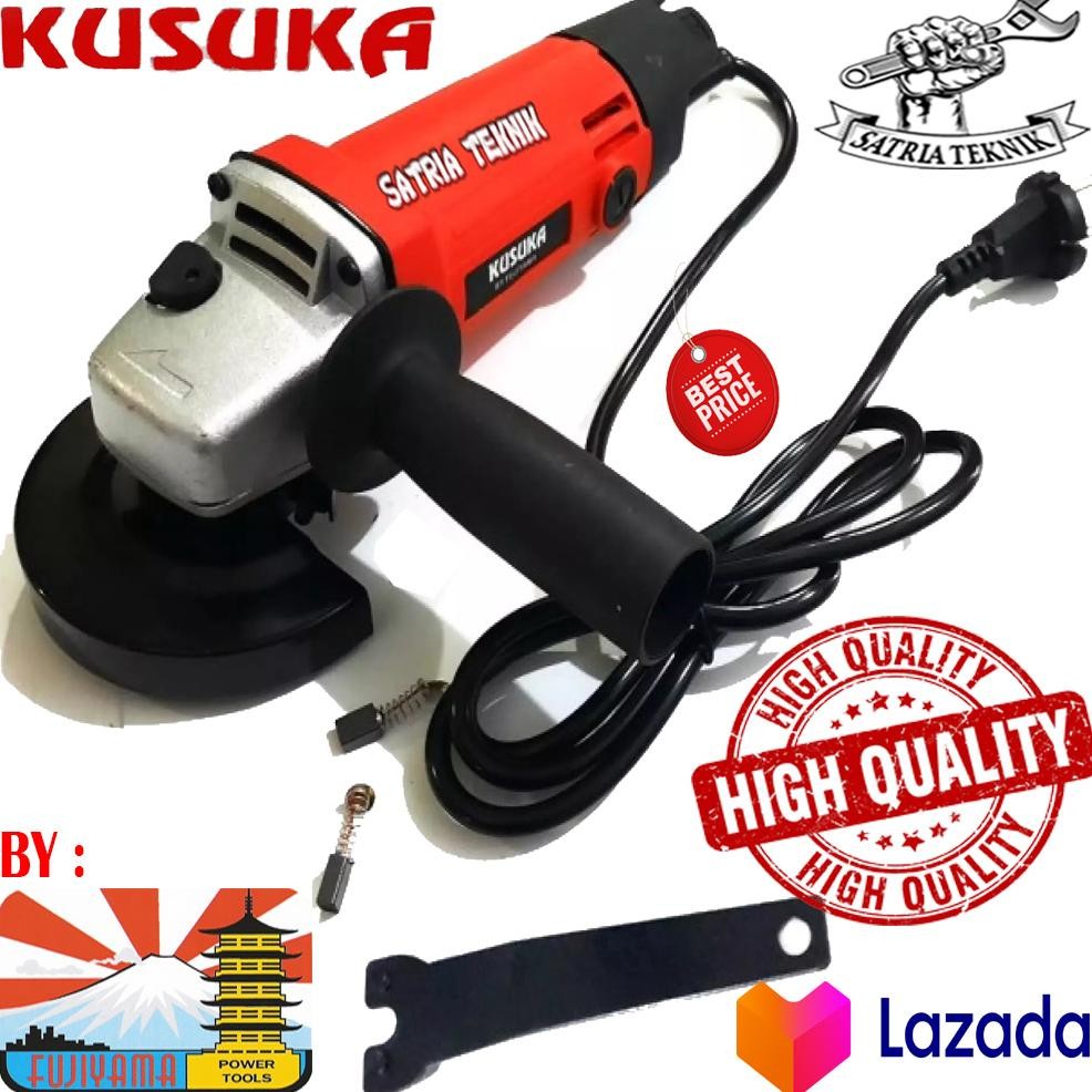 MESIN GERINDA KUSUKA BY FUJIYAMA 4" |MESIN GERINDA TANGAN 4INCH | ANGLE GRINDER KUSUKA 4IN | GURINDA