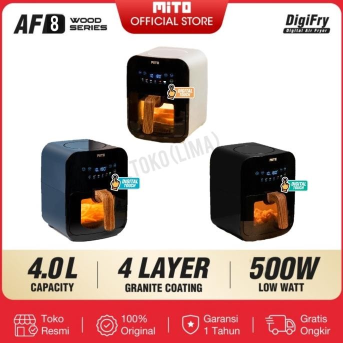 SALE AIR FRYER MITO AF 8 TRANSPARAN LOW WATT AIRFRYER MITOCHIBA AF8 CRYSTAL