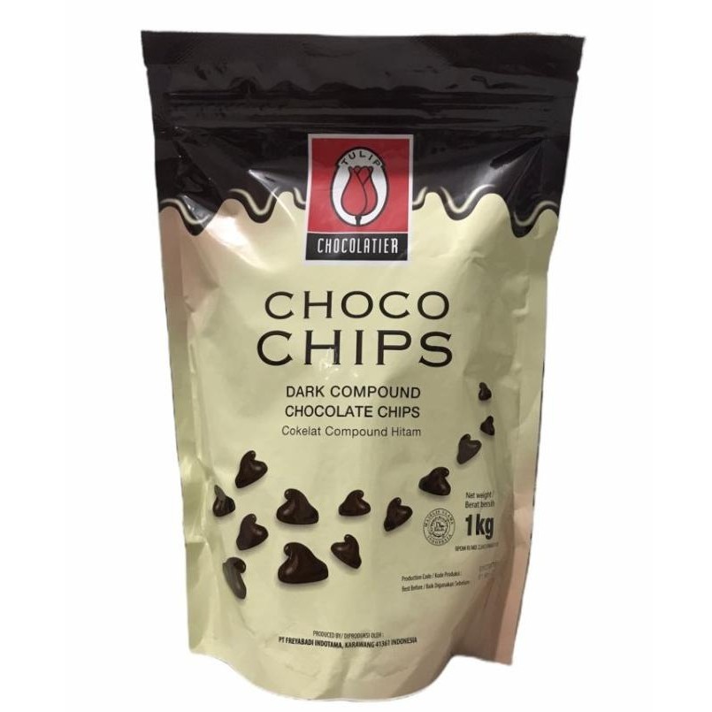 

Tulip Dark Compound Choco Chips 1kg liquid