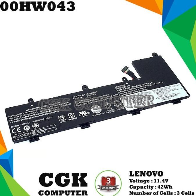 Baterai Laptop Lenovo Thinkpad Yoga 11E 00Hw043 New Stok