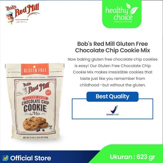 

Bob's Red Mill Gluten Free Chocolate Chip Cookie Mix 624 gr liquid