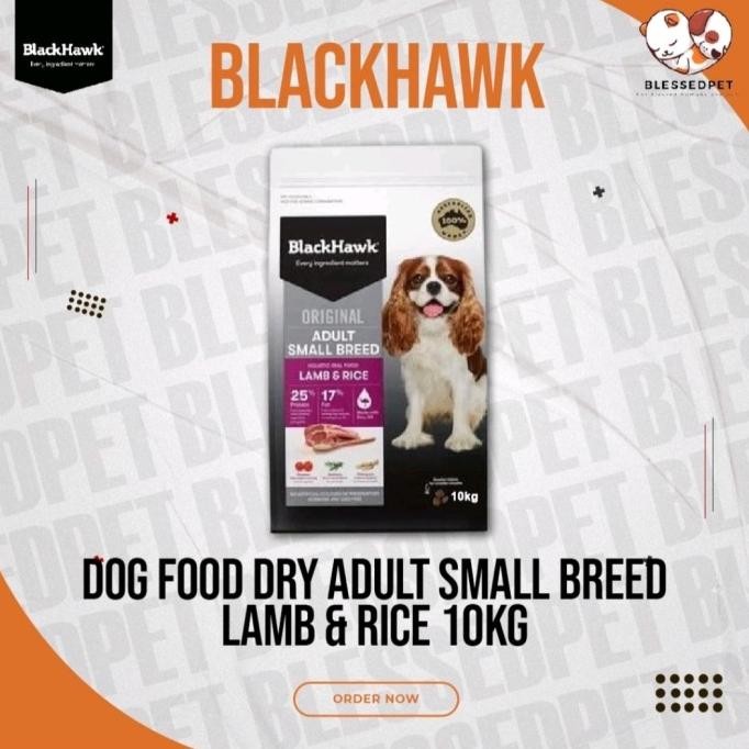 Baru BLACKHAWK Dog Food Dry Adult Smallbreed LAMB & RICE 10kg (Small Breed)