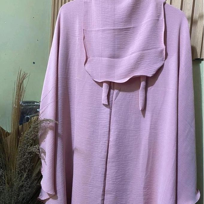 Abaya Gamis Syari Umroh JUMBO & STANDAR Free French Khimar dan CADAR Bandana Gamis Wanita Tangan Kan