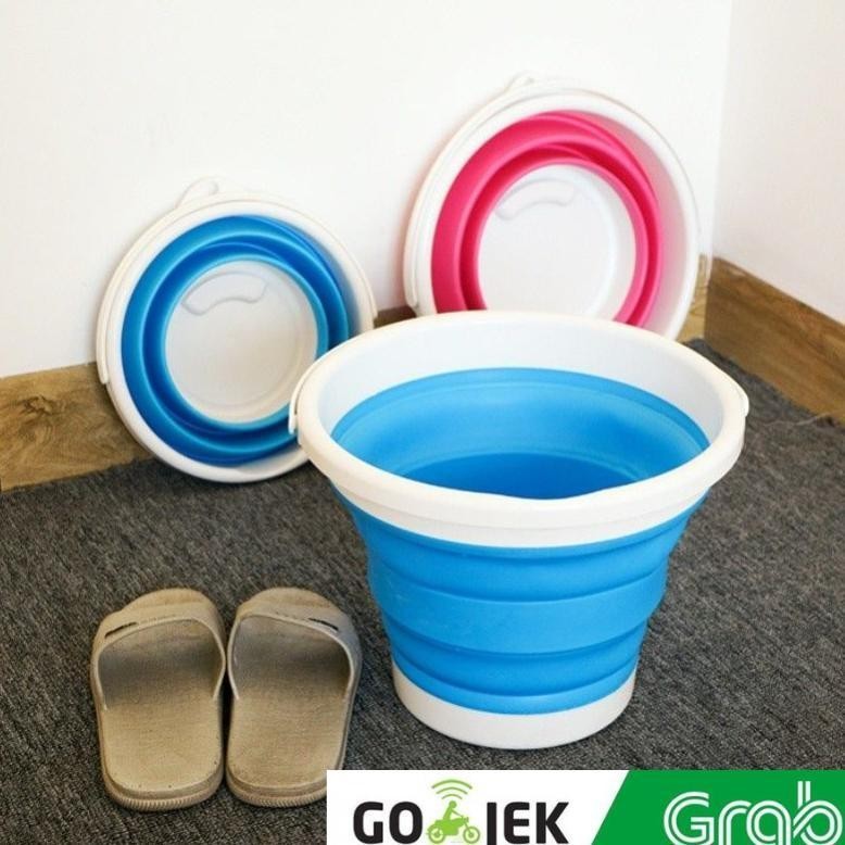 Ember lipat portable plastik anti pecah ember kamar mandi unik Perabotan rumah tangga