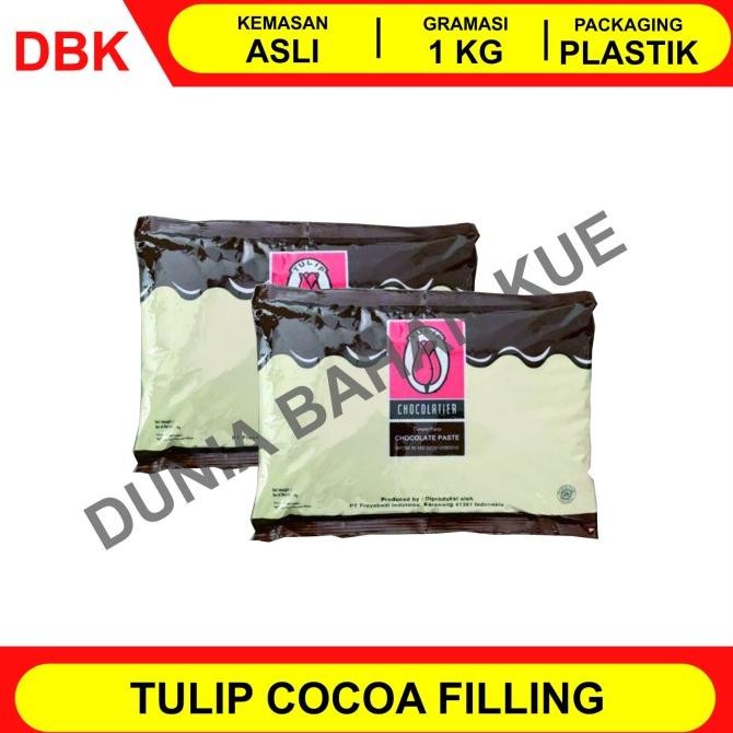 

TULIP CHOCOLATE FILLING / ISIAN ROTI/ ISIAN COKLAT / SELAI COKLAT 1 KG liquid