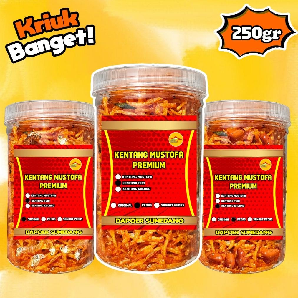 

HJ KENTANG MUSTOFA PREMIUM 1000ml/KERING KENTANG MUSTOPA PEDAS BALADO ORIGINAL KACANG TERI/MUSTAFA DAPOER SUMEDANG