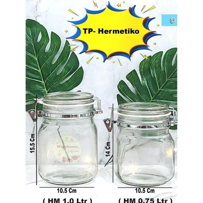 Toples Kaca Kedap Udara /Toples Hermetico 750Ml/1000Ml /Toples Kaca Tu