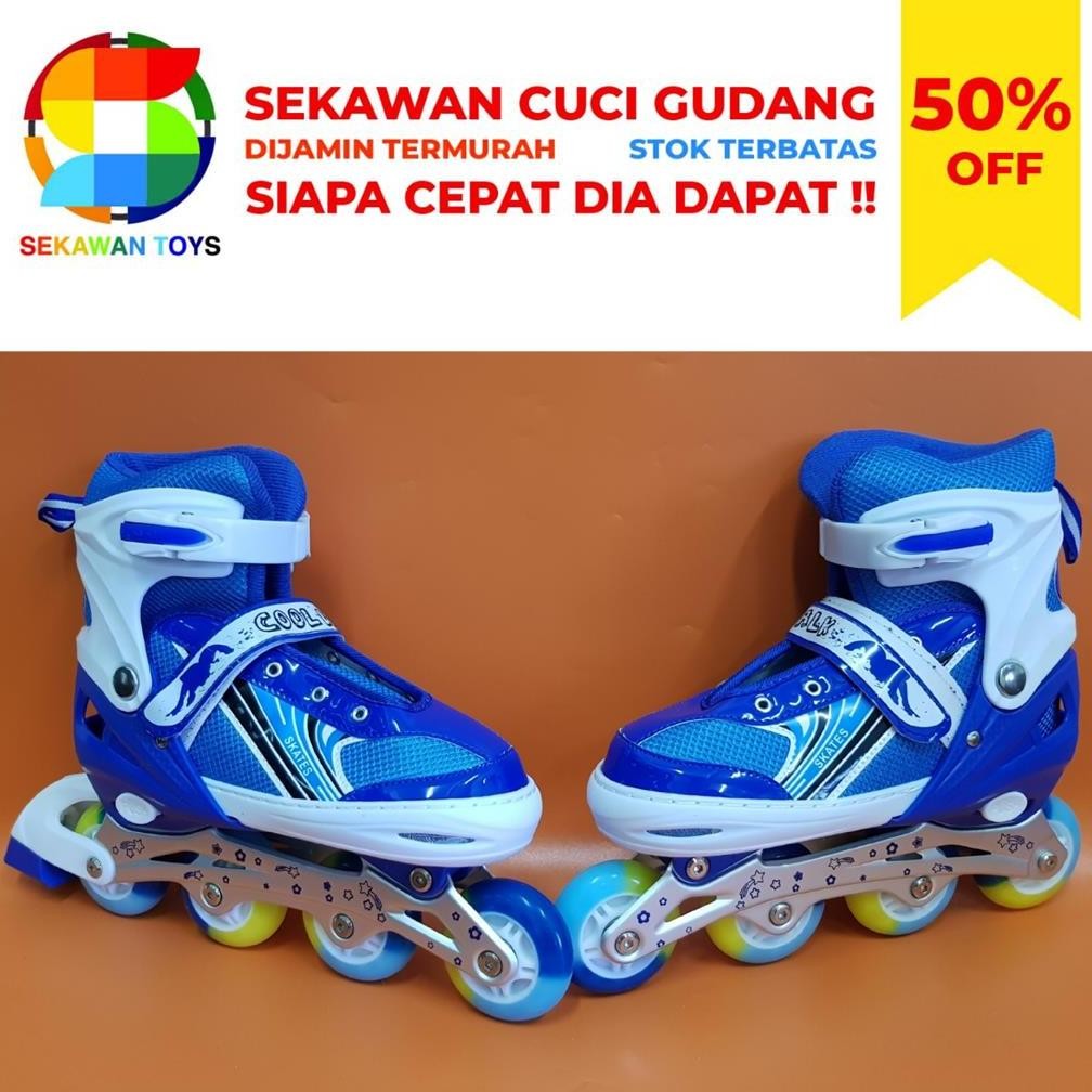Oh34 we-53 Sepatu Roda Anak/Sepatu Roda Cool Walk Ukuran L SEKAWAN SALE 10 Hemat Murah