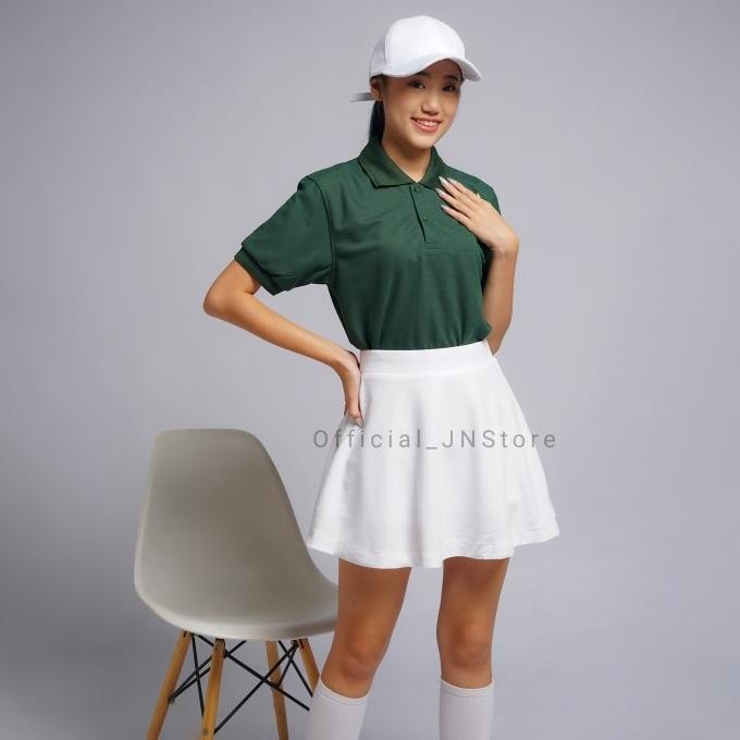 new kaos polo premium wanita | hijau army