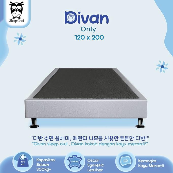 Dipan divan tanpa sandaran untuk springbed atau kasur (120x200)