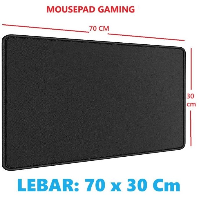 Ready MOUSEPAD GAMING HITAM POLOS 70x30 Mouse pad 70 x 30 Cm
