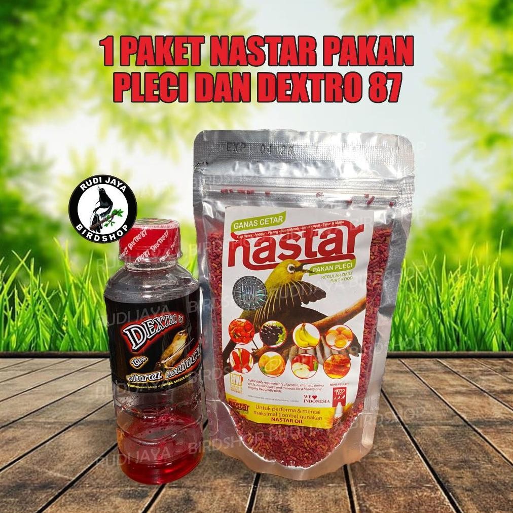 fsd-34 qw-7 SATU PAKET NASTAR PAKAN PLECI DAN DEXTRO 87  DEXTRO87 VOER MAKANAN VITAMIN DOPING BURUNG