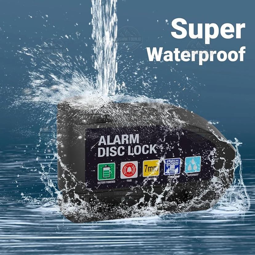 Gembok Disc Lock Cakram Alarm Motor Anti Maling Kunci Baja Kuat/gembok cakram motor anti maling/gemb
