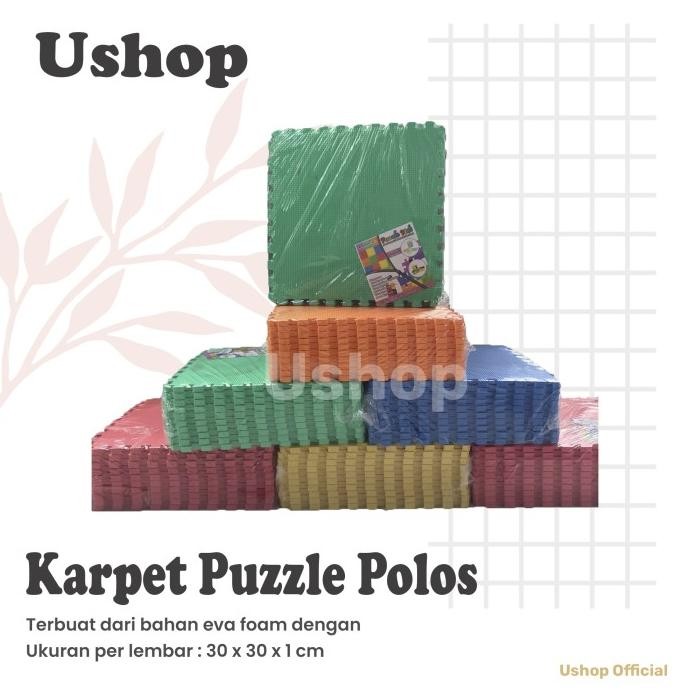 Karpet Puzzle ANAK Evafoam POLOS / MOTIF 30x30 cm Tebal 1 cm