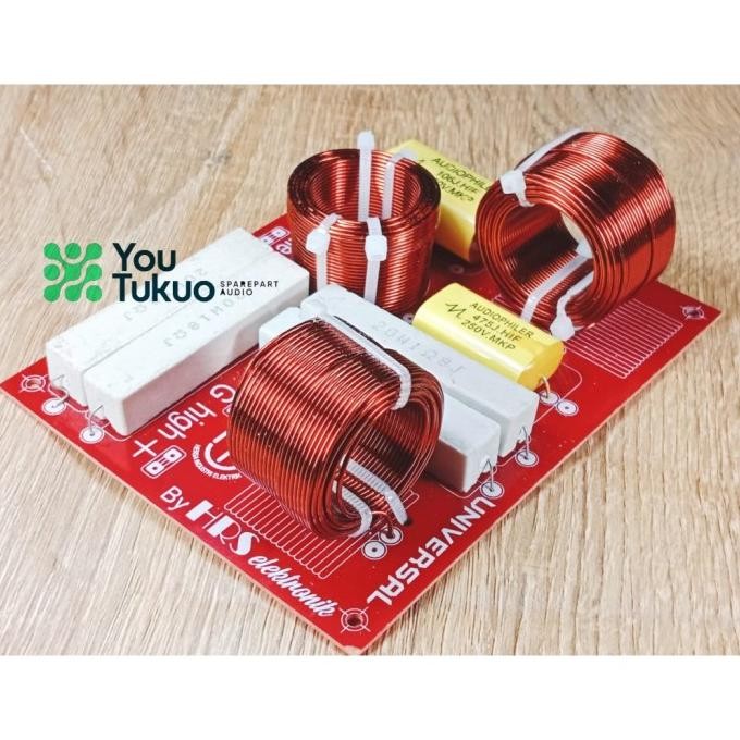 Crossover pasif 2 way midle-high ( double speaker+ tweeter)