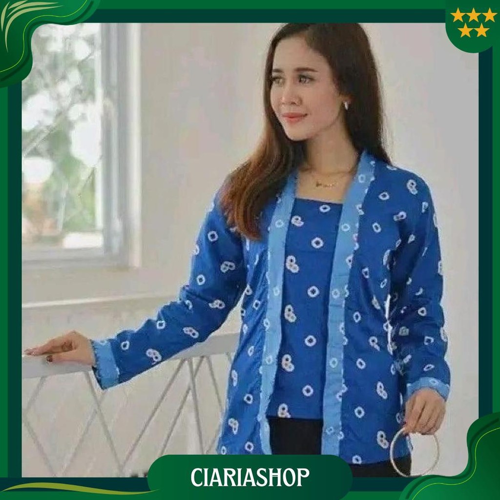 Batik Kebaya Kutubaru Jumputan Wanita Size Jumbo Solo Cod